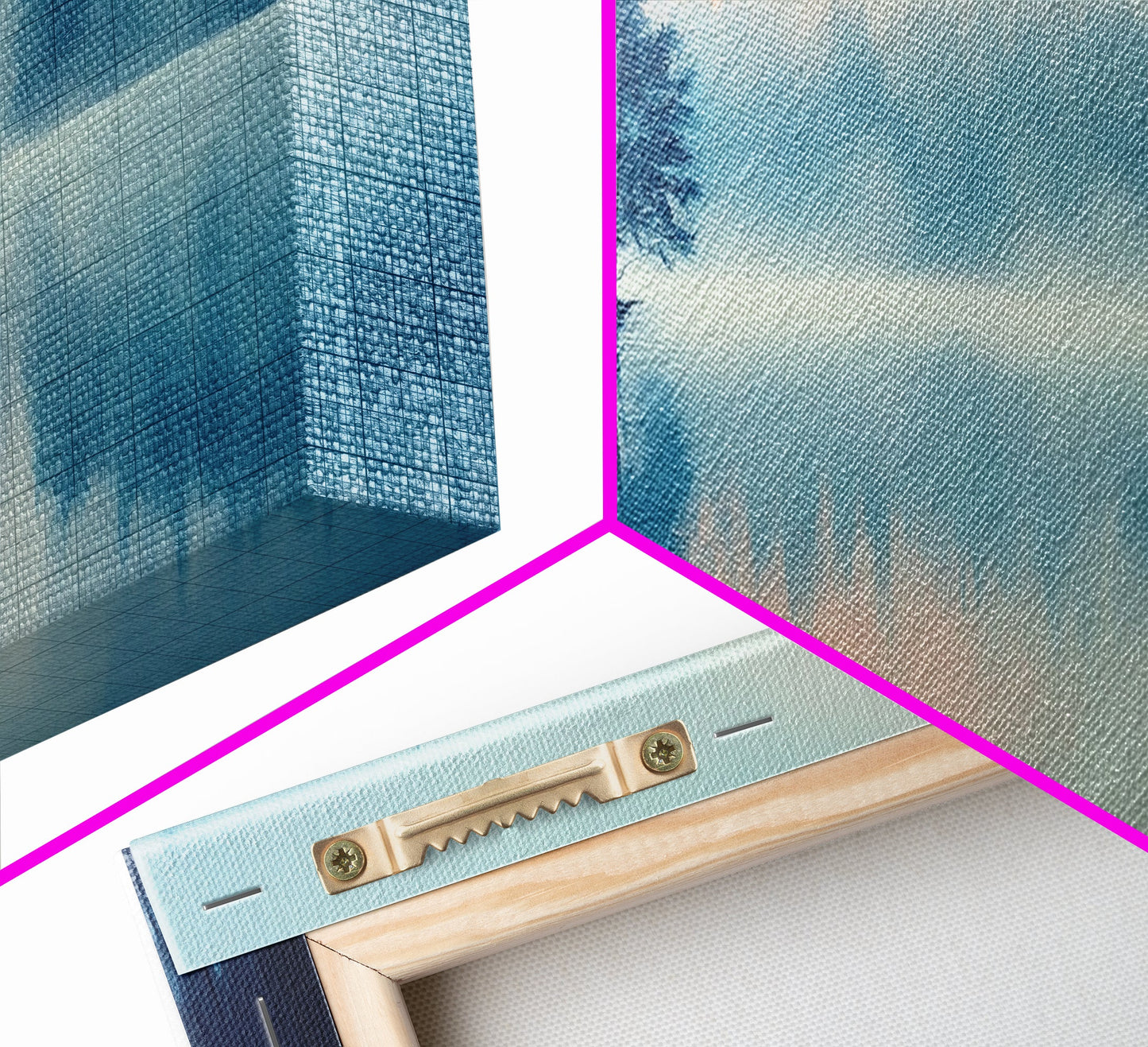 Misty Lake Reflections Canvas Print Tranquil Water Scene, Minimalist Nature Painting, Living Room Art, Serene Wall Decor, Gift Idea