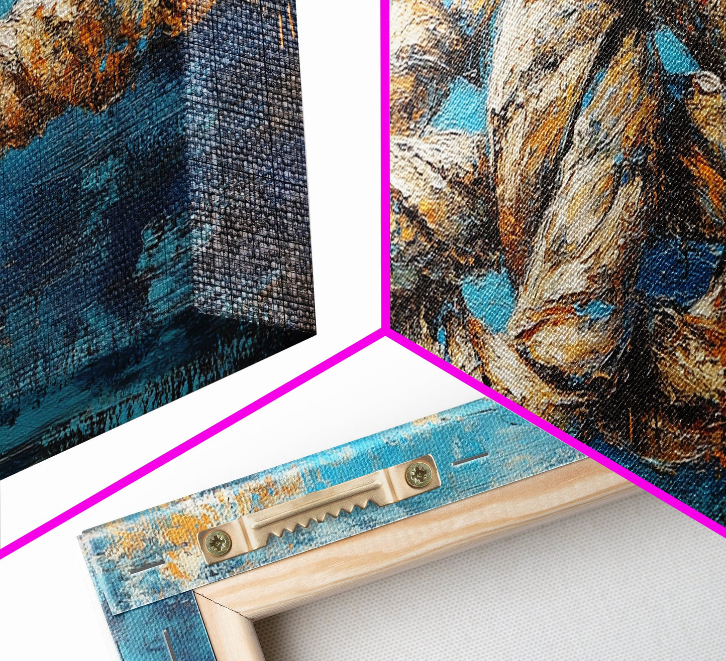 Nautical Rope Knot Framed Canvas Print Coastal Wall Art Rustic Beach House Decor Large Wall Art Nautical Art Living Room Decor