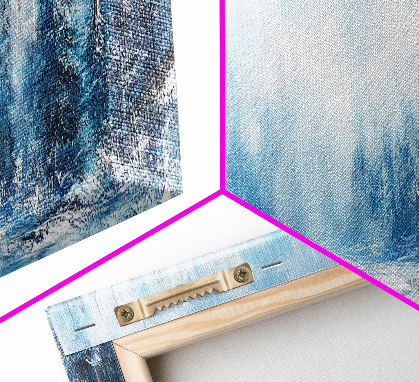 Winter Wonderland Framed Canvas Print, Snowy Forest Wall Art, Christmas Home Decor, Scandinavian Winter Art, Cozy Cabin Wall Art