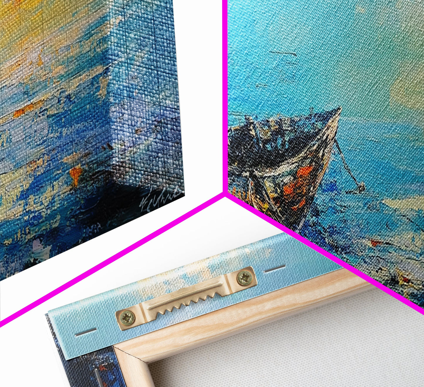 Abandoned Boat Canvas Print Nautical Wall Art, Coastal Decor, Seascape Painting, Ocean Inspired Artwork, Living Room Aesthetic