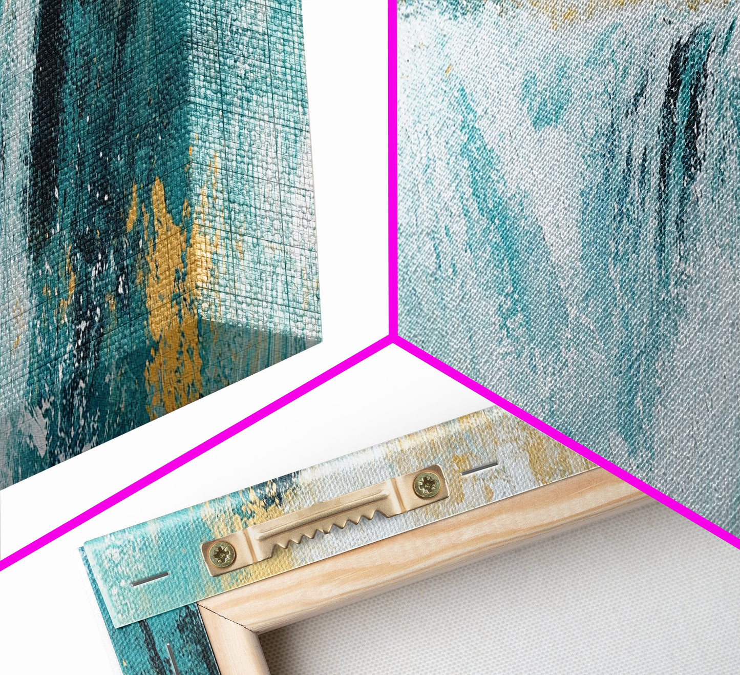 Majestic Waterfall Scene Framed Canvas Print Nature Landscape Painting, Living Room Wall Art, Tranquil River Artwork, Rustic Decor