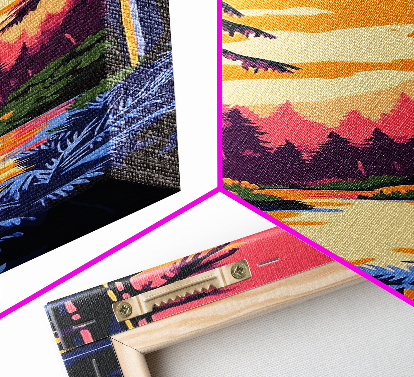 Forest Sunset, Tranquil Nature Art, Woodland Canvas Print, Boho Wall Decor, Autumn Home Art, Living Room Wall Art, Cozy Decor