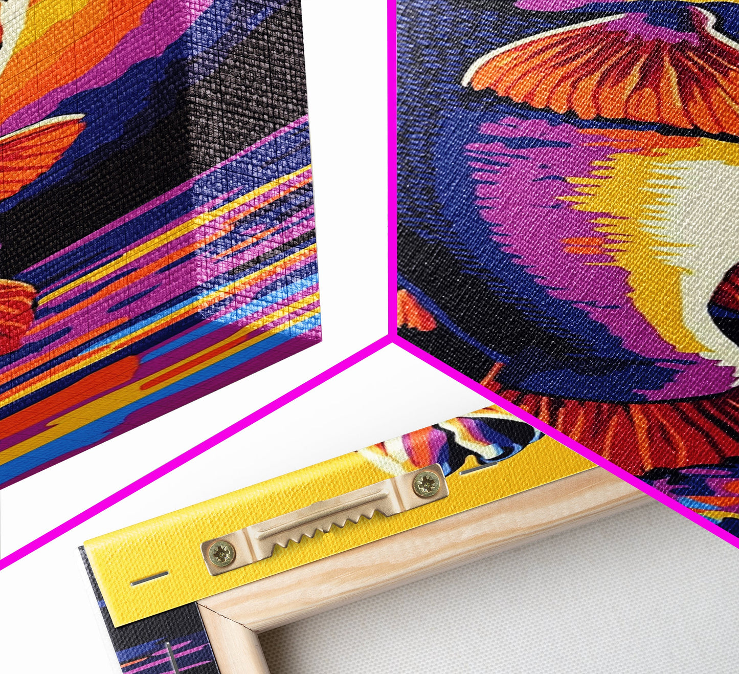 Jumping Fish, Bass Fishing Art, Vibrant Lake Scene, Bold Outdoor Wall Decor, Cabin Aesthetic, Nature Lover Gift, Framed Canvas Print