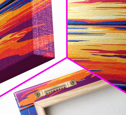 Fire Sky, Fiery Sunset, Vibrant Landscape, Dramatic Wall Art, Canvas Print, Living Room Decor, Abstract Nature, Bold Colors