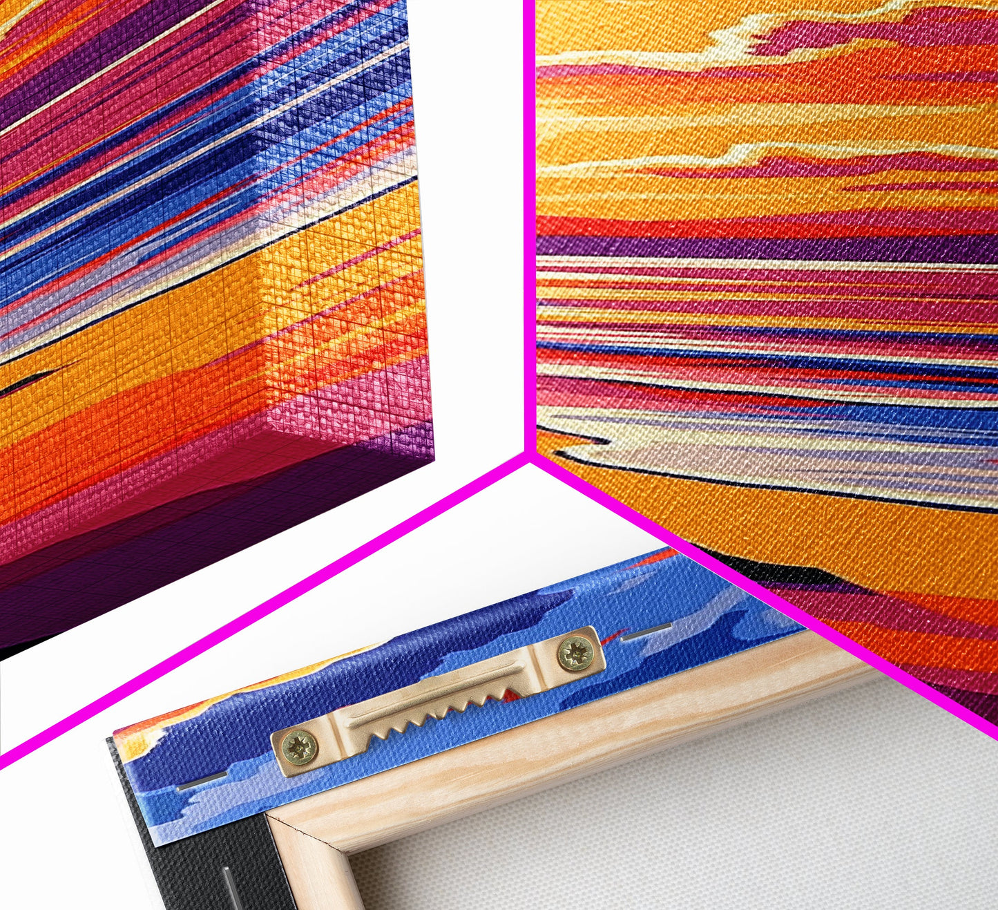 Coastal Sunset, Beach Art, Ocean View, Framed Canvas Print, Vibrant Seascape, Warm Summer Aesthetic, Living Room Art, Minimalist