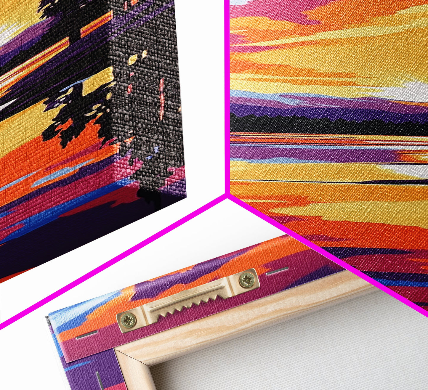 Sunrise Over Water, Majestic Landscape, Coastal Retreat, Relaxing Wall Art, Sunset Lover Gift, Framed Canvas Print, Bohemian Decor