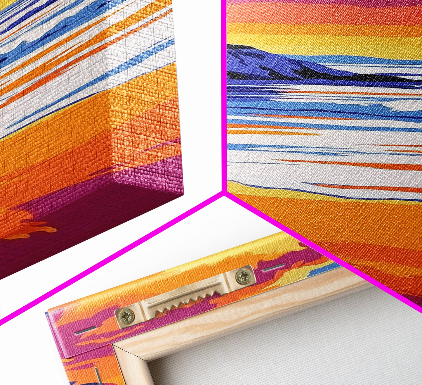 Beach Ball, Ocean Shore, Vibrant Sunset Art, Serene Seaside Print, Bold Beach House Decor, Relaxing Wall Aesthetic, Framed Canvas Print