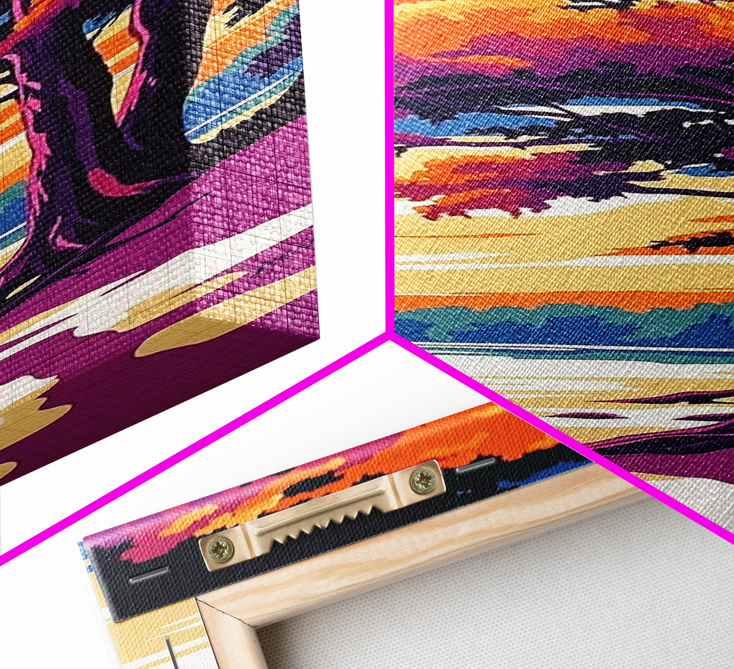 Tree, Orange Leaves, River, Reflection, Canvas Print, Fall Landscape, Rustic Decor, Cabin Wall Art, Vibrant Autumn Art, Office Wall Art