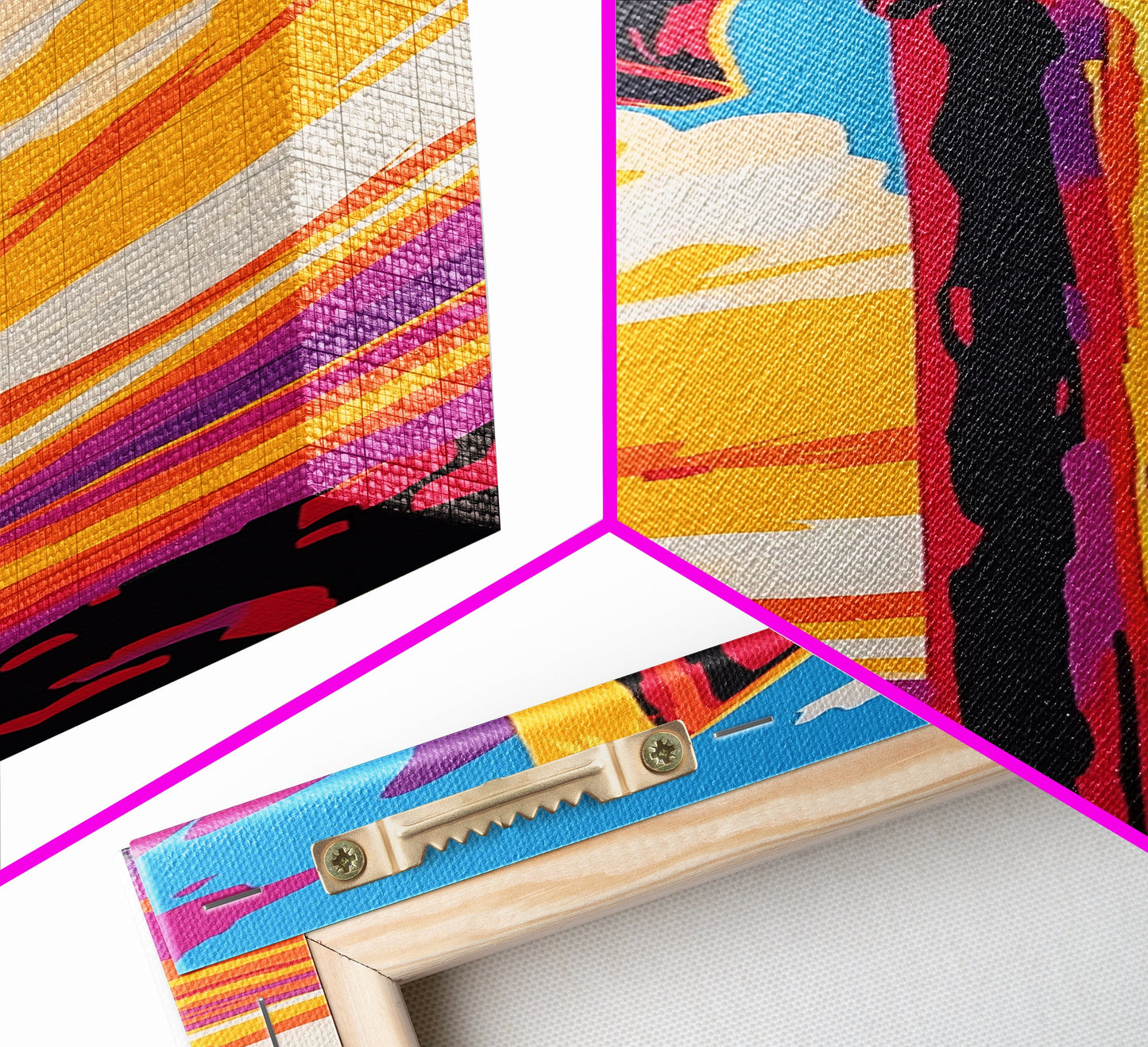 Sonnenuntergang mit dem Turmhammer, gerahmter Leinwanddruck, Fantasiekunstwerk, ausdrucksstarke abstrakte Dekoration, eindrucksvoller Wohnakzent, einzigartige Wandkunst, Geschenkidee