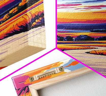 Nature Trail, Autumn Glow, Scenic Art, Canvas Print, Cozy Home Wall Art, Rustic Decor, Fall Landscape, Gift Idea