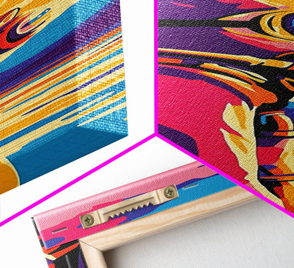 Deep Sea Diver, Adventure Art, Vibrant Ocean Exploration, Canvas Print, Nautical Wall Decor, Coastal Home Art, Unique Gift Idea