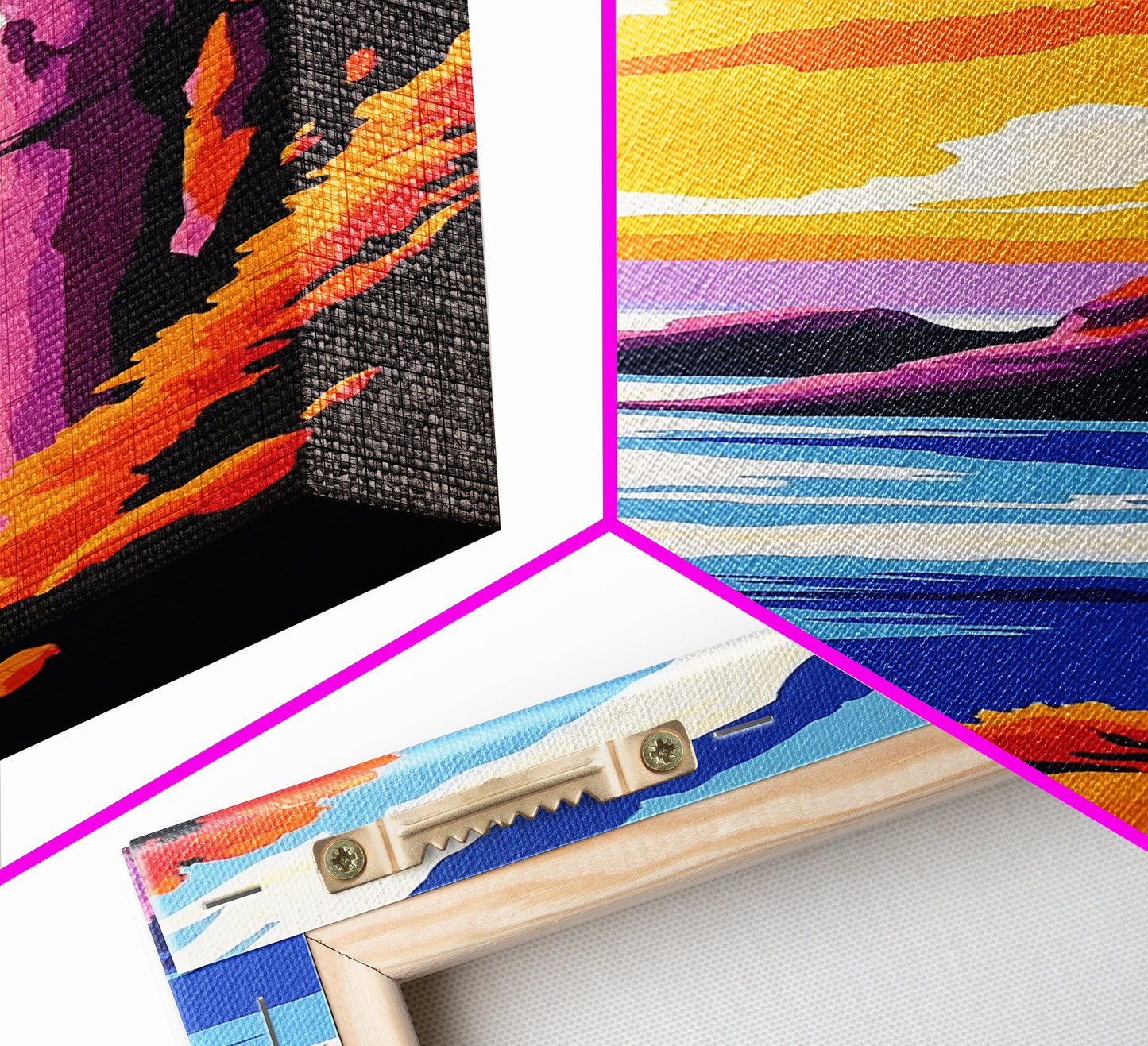 Cliffside View, Ocean Sunset, Dramatic Landscape, Vibrant Horizon, Canvas Print, Nature Wall Art, Modern Decor, Living Room Artwork