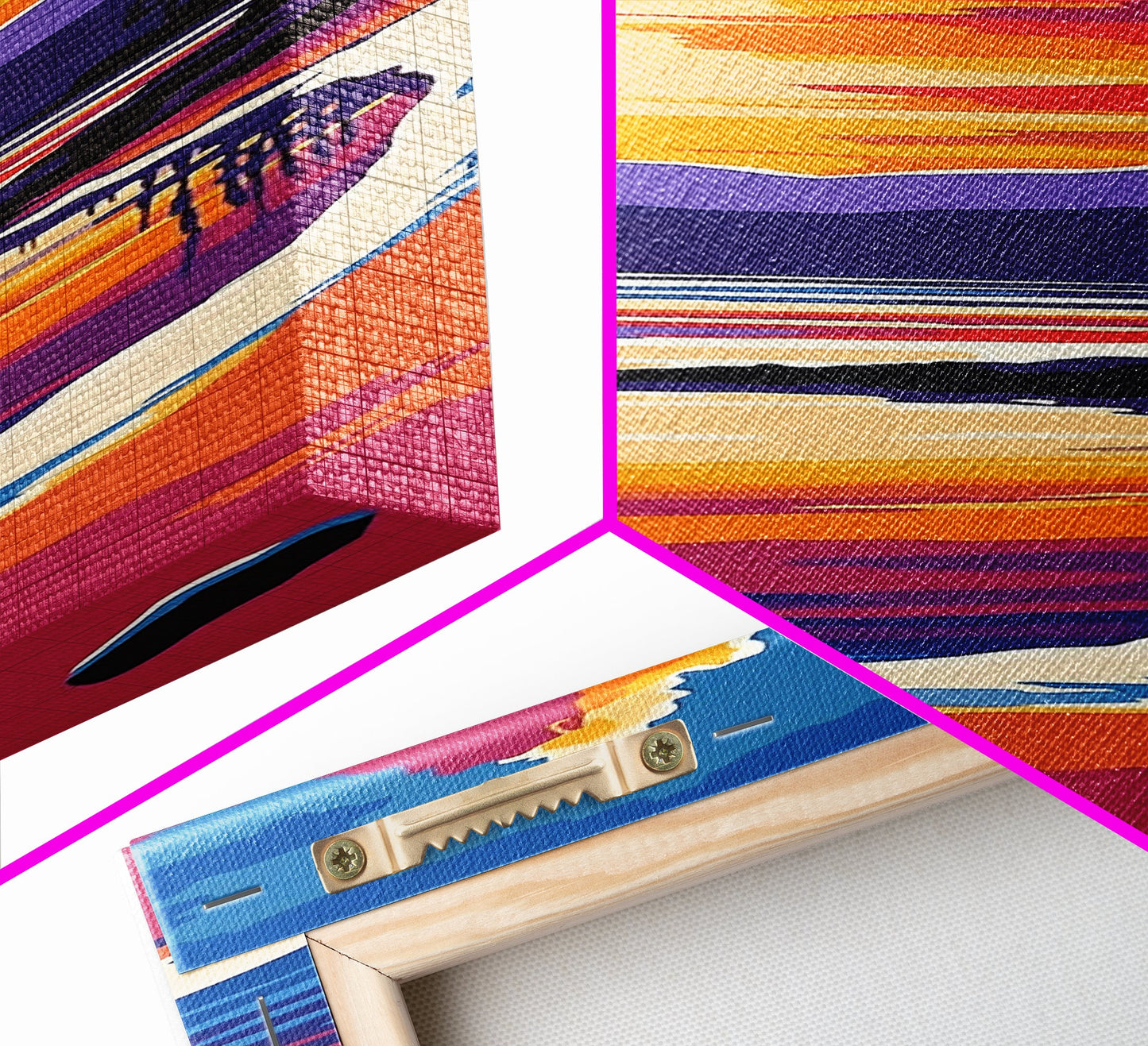 Sunset Beach, Ocean Wall Art, Coastal Decor, Framed Canvas Print, Vibrant Seascape, Modern Home Decor, Living Room Art, Boho Print