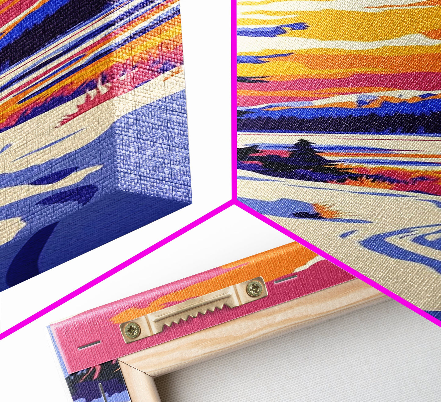 Winter Wonderland, Snowy Landscape, Mountain Art, Framed Canvas Print, Rustic Lodge Decor, Nature Painting, Seasonal Wall Art