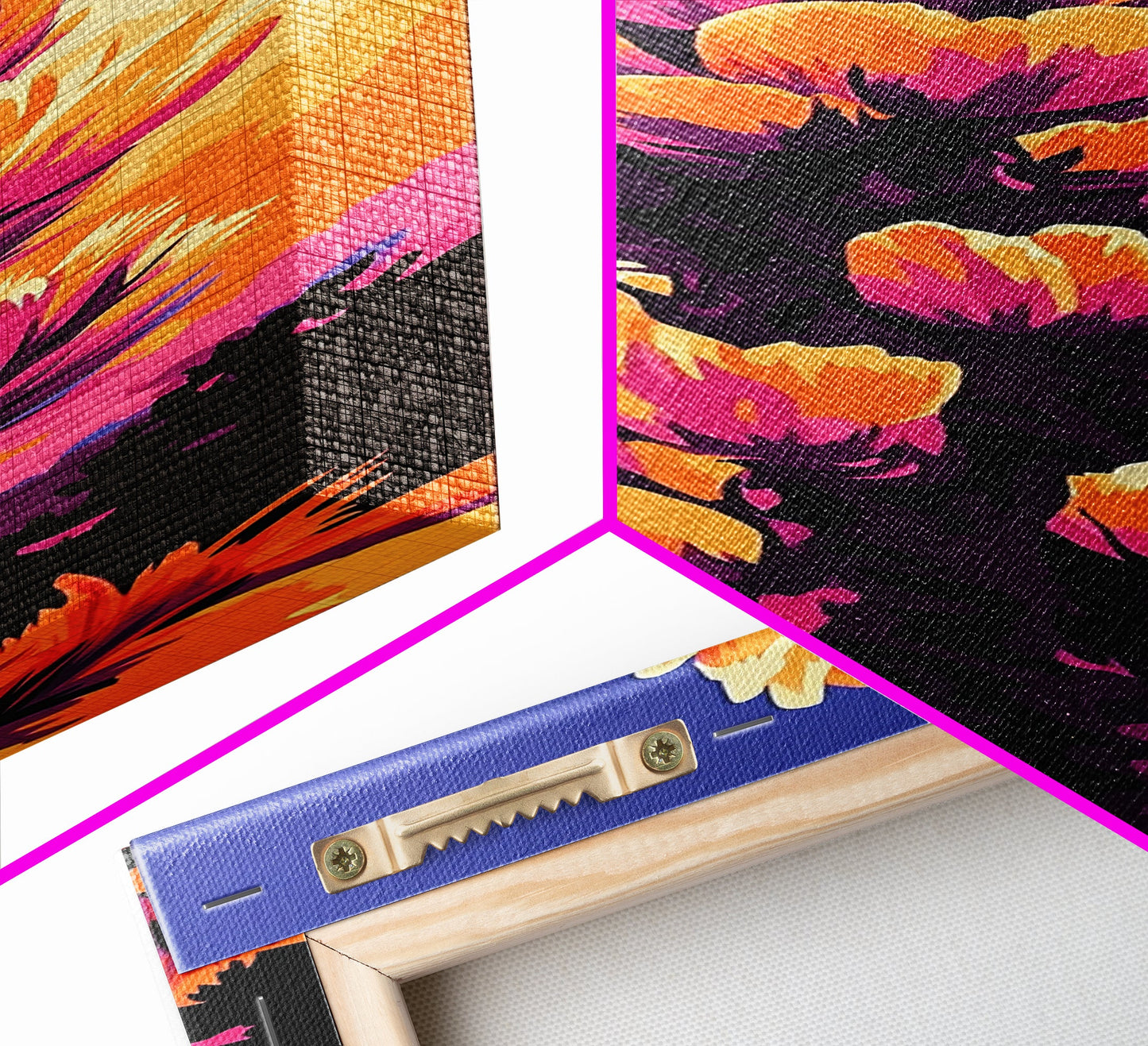 Cactus Bloom, Desert Sunset, Vibrant Nature, Botanical Art, Canvas Print, Boho Wall Art, Bedroom Decor, Living Room Artwork, Gift