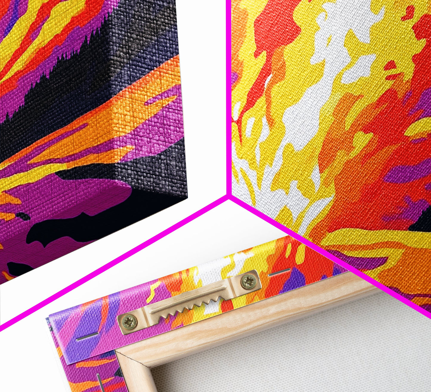 Campfire Blaze, Night Sky Glow, Framed Canvas Print, Cozy Cabin Wall Art, Rustic Living Room, Adventure Decor, Warm Autumn Colors