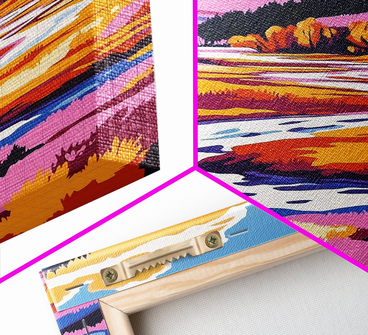 Autumn River, Valley, Canvas Print, Vibrant Fall Landscape, Cabin Wall Decor, Warm Color Palette, Nature Lover Gift, Cozy Home Wall Art