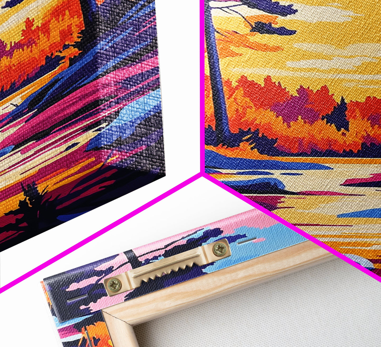 Autumn Forest, Golden Trees, Reflections On Water, Fall Landscape, Canvas Print, Cozy Home Decor, Warm Tones, Seasonal Wall Art