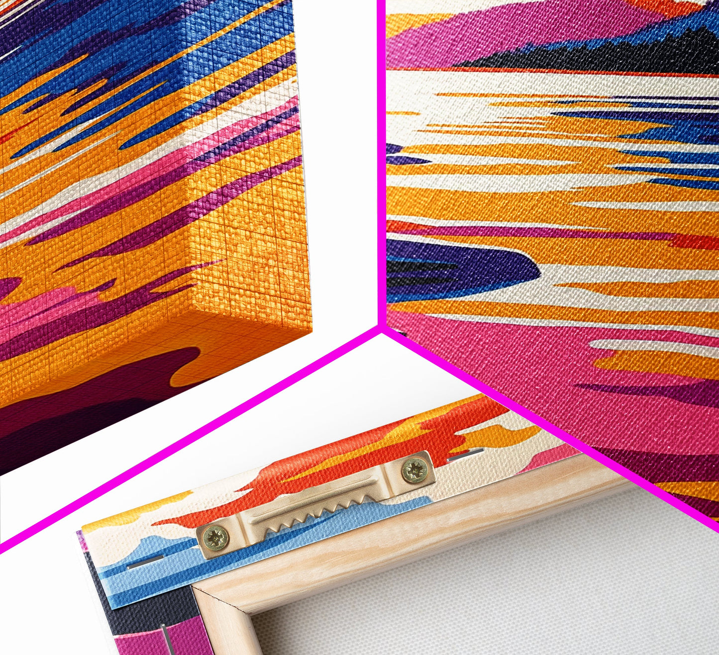 Lake, Reflective Sunset, Tranquil Nature, Canvas Print, Serene Landscape, Home Wall Art, Mountain View Decor, Living Room Artwork