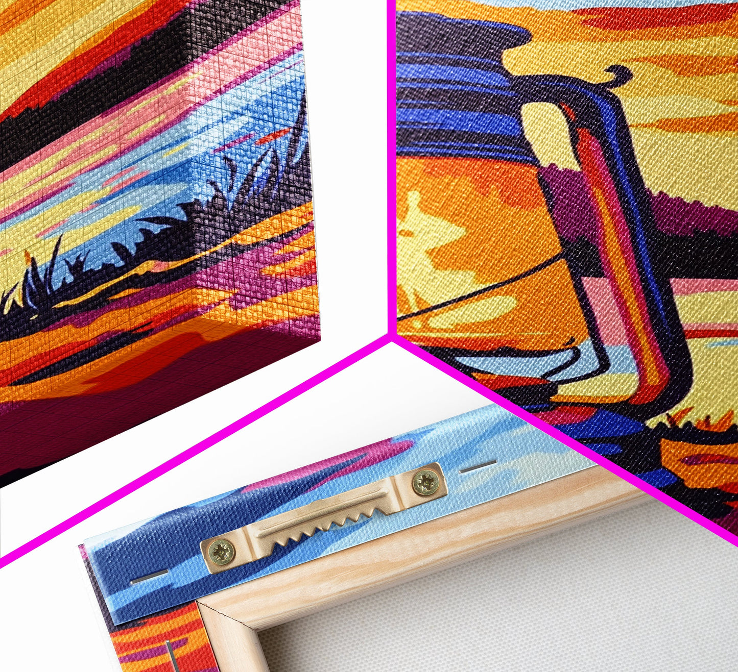 Lantern Glow, Rustic Camping Art, Warm Night Scene, Sunset Painting, Framed Canvas Print, Cabin Wall Art, Nature Decor, Outdoor Aesthetic