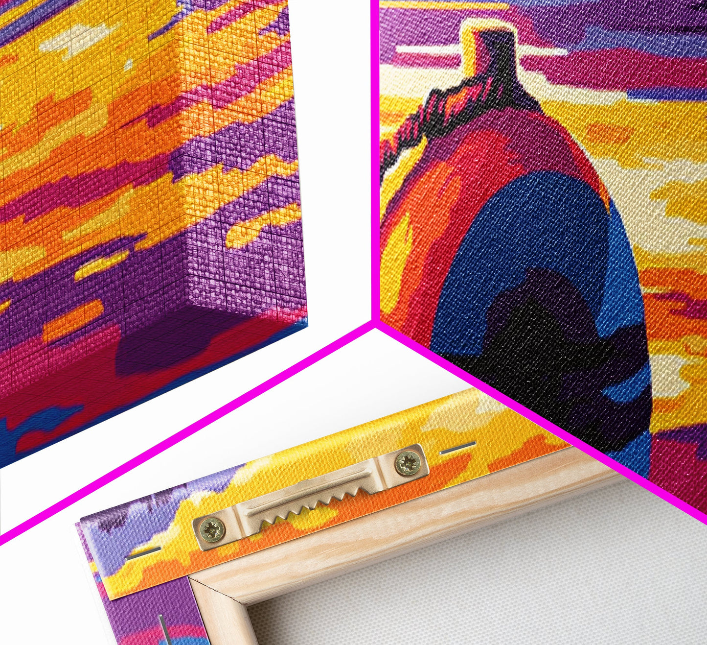 Floating Buoy, Lake Scene, Nautical Wall Art, Vibrant Water Reflection, Framed Canvas Print, Rustic Cabin Decor, Bold Seascape Art