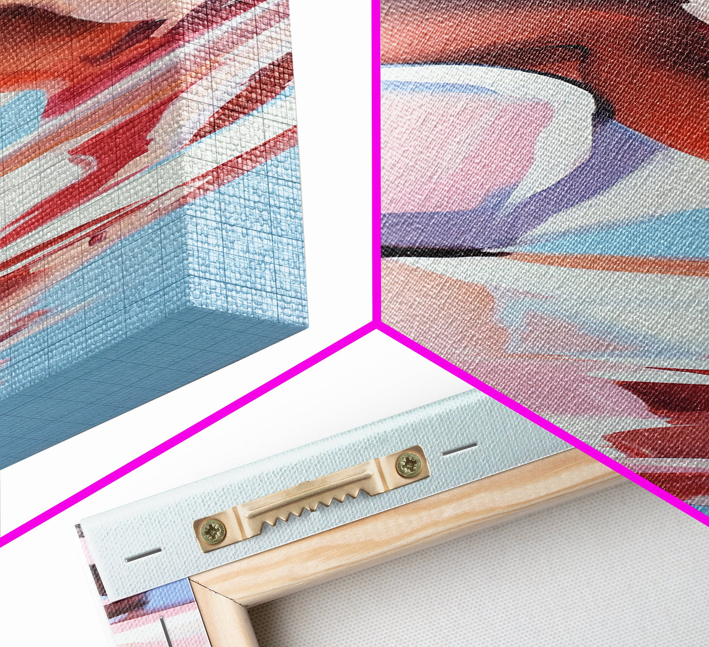 Sonniger Pool, elegante Frauenkunst, minimalistische feminine Dekoration, Sommergemälde, warme und ruhige Ästhetik, gerahmter Leinwanddruck