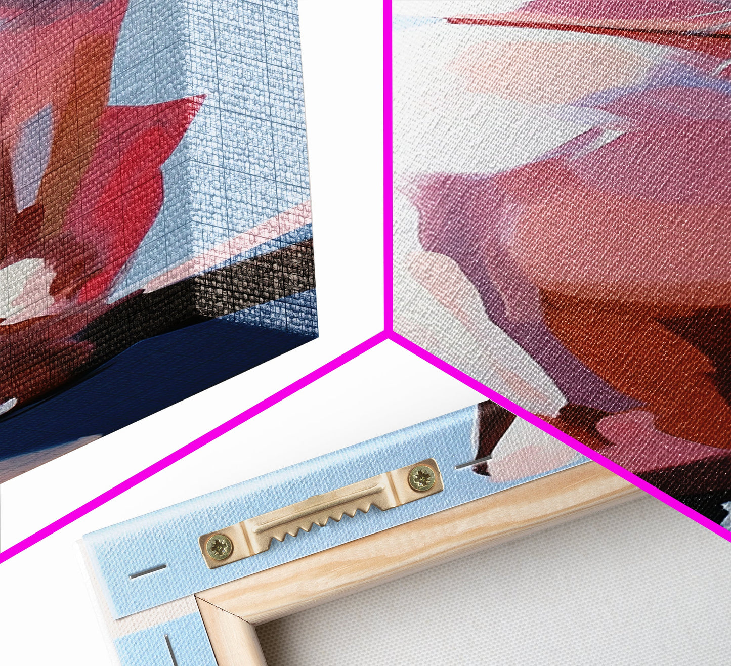 Rabbit Art, Modern Animal Decor, Pastel Bunny Painting, Minimalist Wildlife, Living Room Wall Art, Framed Canvas Print