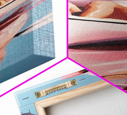 Woman in Kayak, Summer Adventure Art, Coastal Minimalist Painting, Ocean Escape Decor, Outdoor Lover Gift, Framed Canvas Print