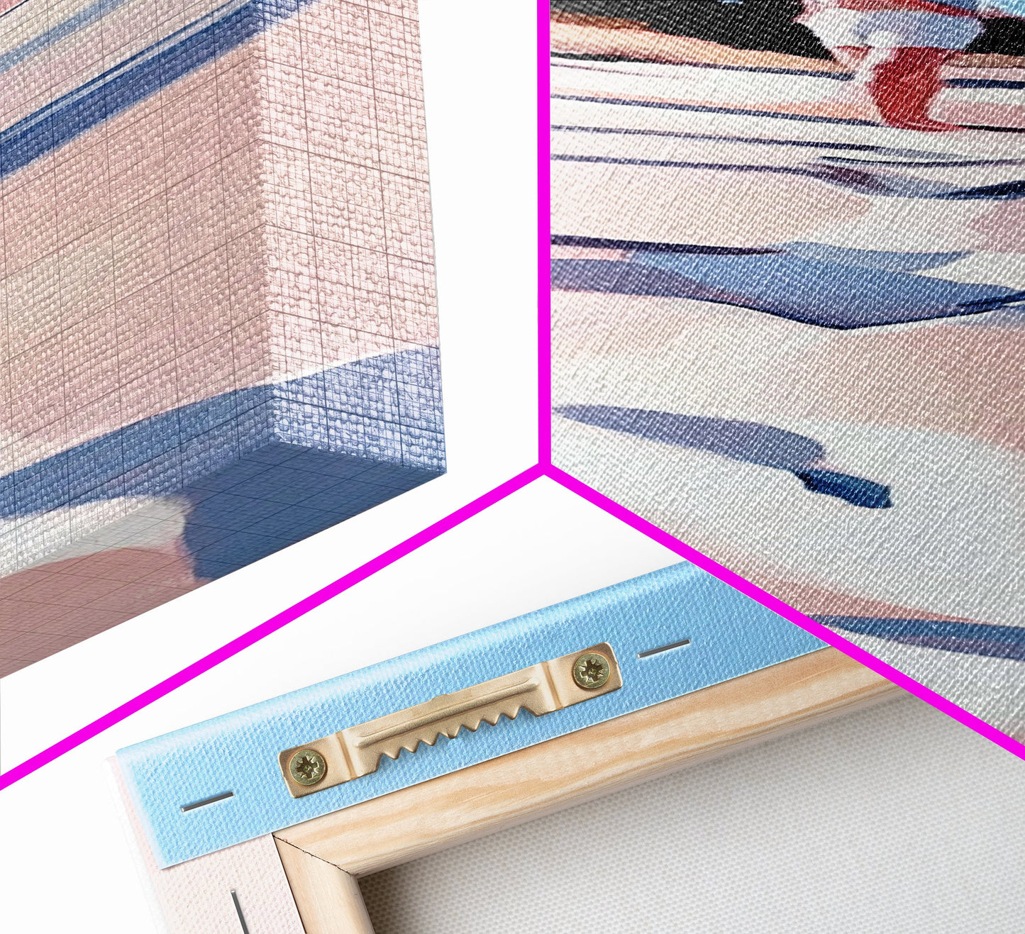 Sandy Beach, Coastal Landscape, Pastel Beach Art, Modern Nature, Canvas Print, Minimalist Seascape, Living Room Wall Art, Bedroom Decor