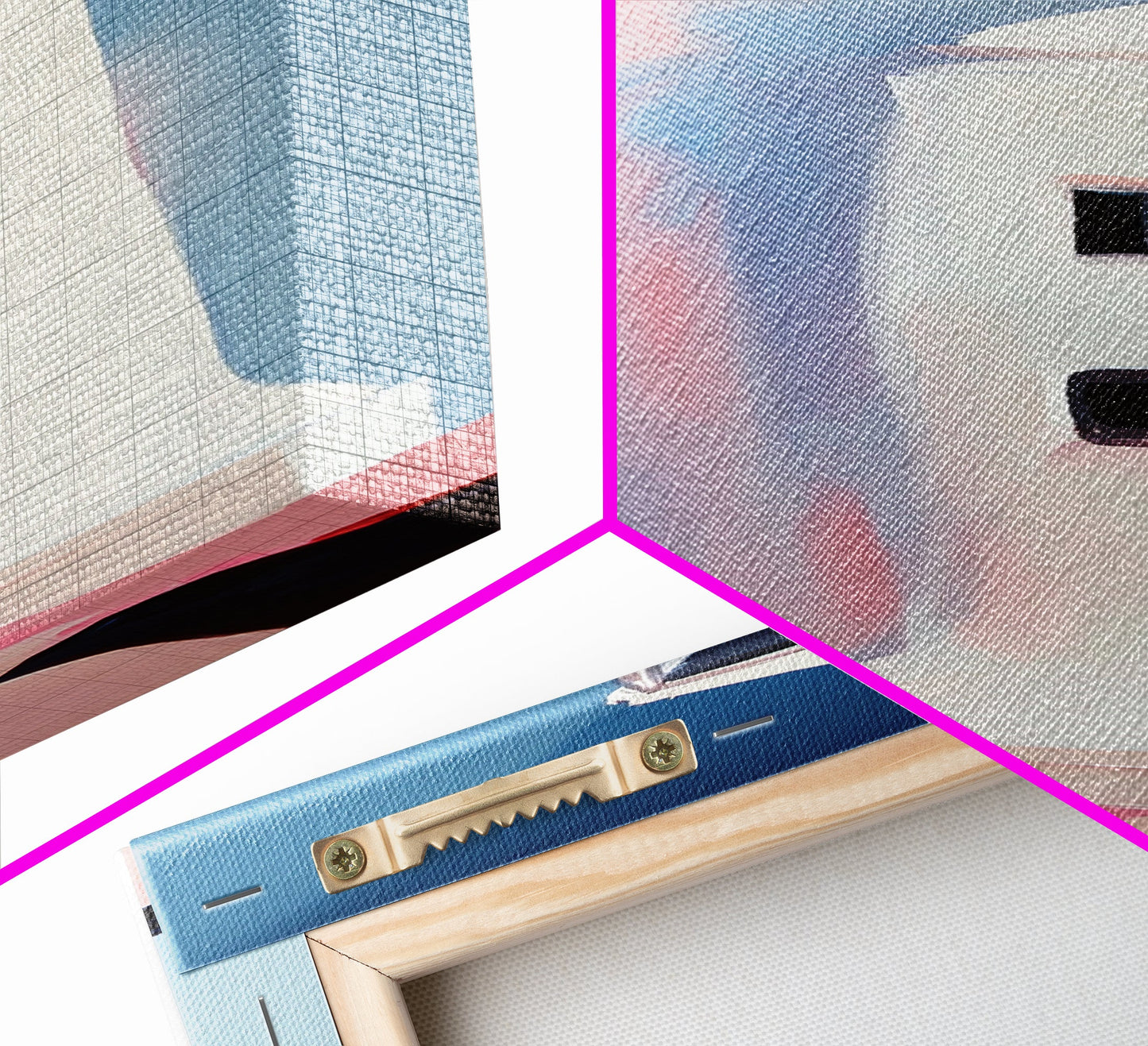 Lighthouse, Coastal Art, Nautical, Beach House Decor, Ocean Wall Art, Minimalist Seascape, Blue Wall Art, Framed Canvas Print