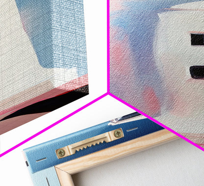 Lighthouse, Coastal Art, Nautical, Beach House Decor, Ocean Wall Art, Minimalist Seascape, Blue Wall Art, Framed Canvas Print