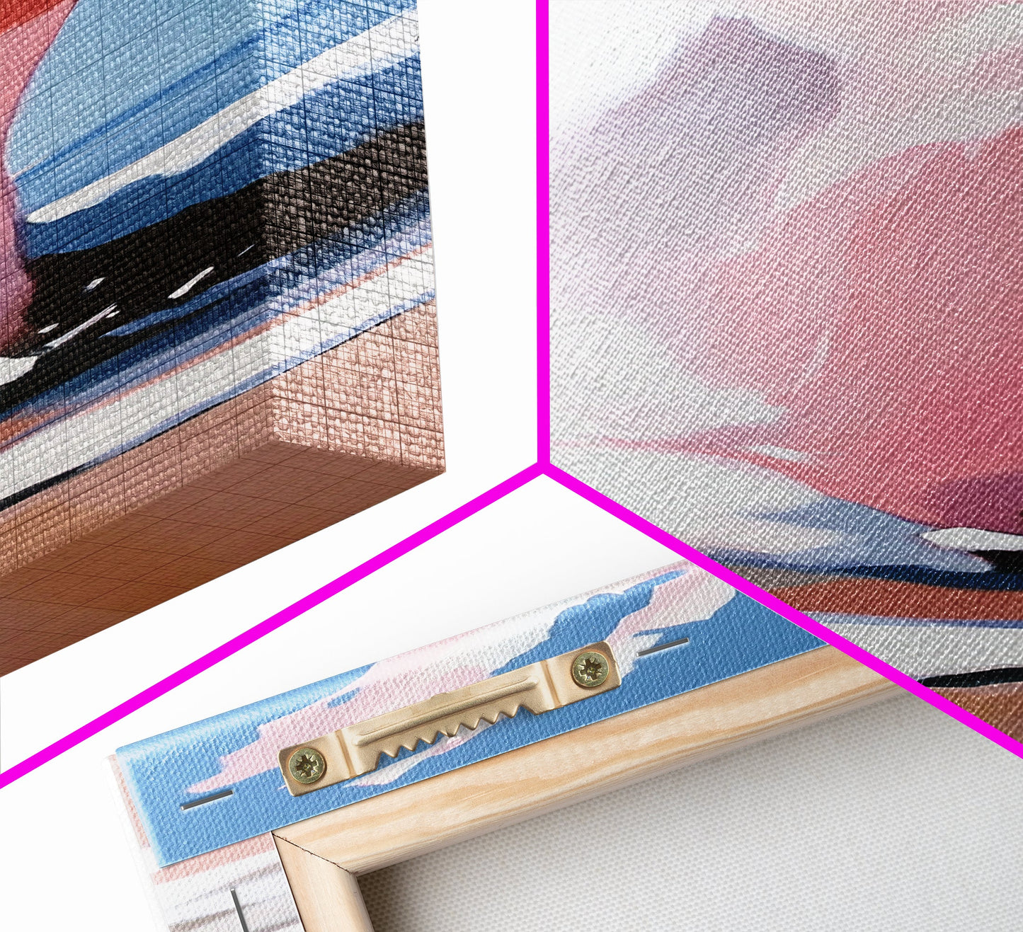 Ocean Wave, Abstract Water Art, Beach Aesthetic, Coastal Home Decor, Modern Minimalist Wall Art, Relaxing Seascape, Framed Canvas Print