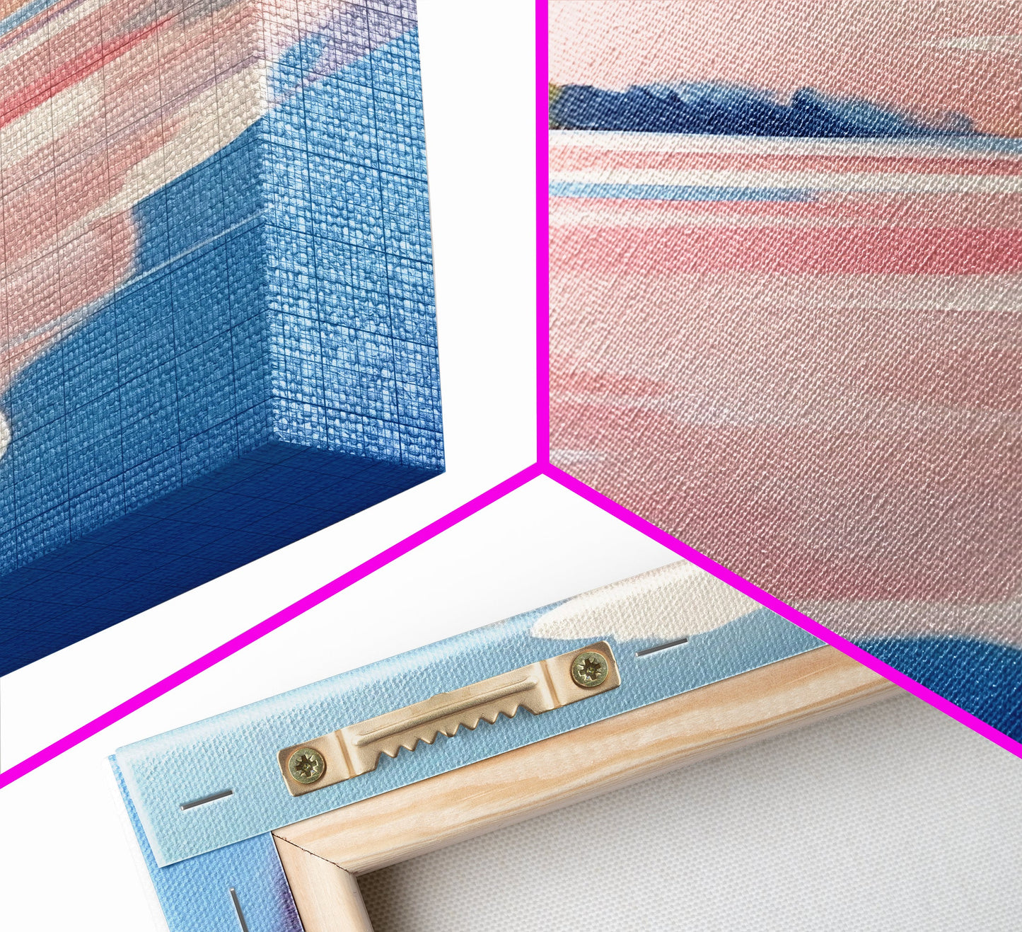 Pink Sky, Sunset Landscape, Coastal Art, Modern Wall Art, Minimalist Decor, Boho Aesthetic, Bedroom Art, Framed Canvas Print, Gift Idea