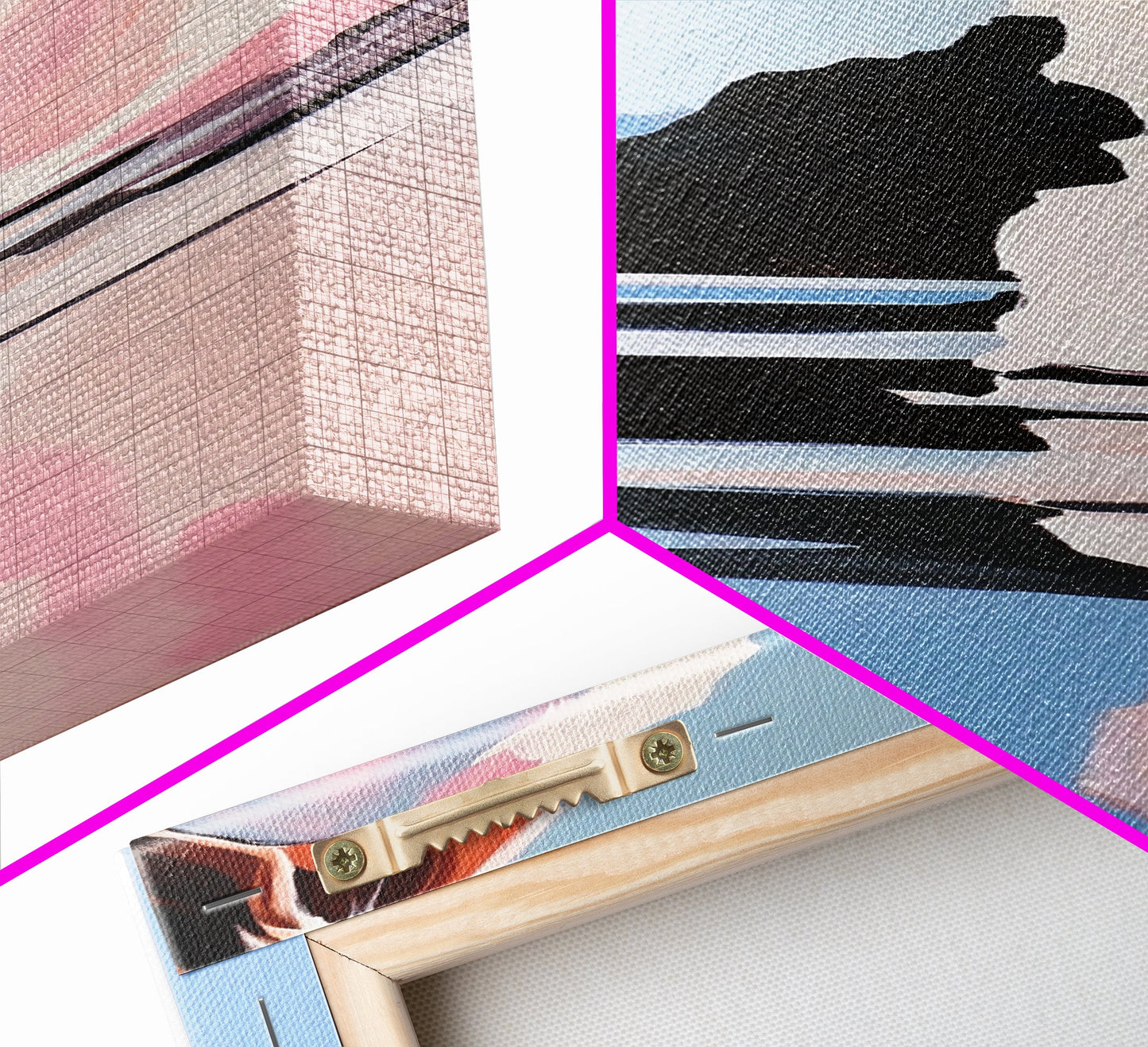 Scenic Lakeside, Moody Landscape, Framed Canvas Print, Nature Art, Soft Earthy Colors, Living Room Wall Art, Modern Minimalist