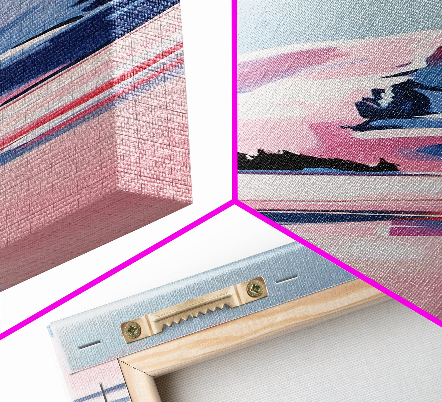 Winter Landscape, Snowy Mountain, Framed Canvas Print, Contemporary Wall Art, Minimalist Aesthetic, Living Room Wall Art