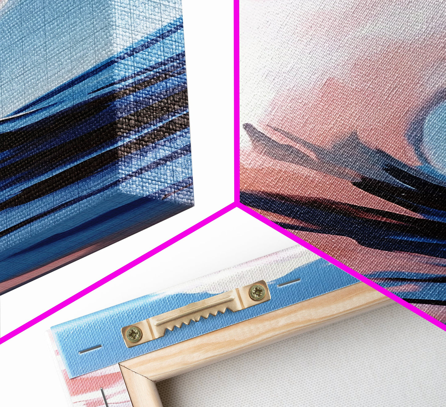 Ocean Wave, Abstract Seascape, Coastal Art, Framed Canvas Print, Modern Beach Wall Art, Minimalist Wave Painting, Living Room Wall Art