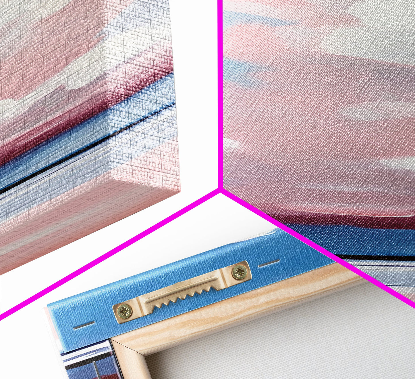 Cloudscape, Pink Sky, Soft Colors, Tranquil Atmosphere, Dreamy Home Decor, Boho Aesthetic, Bedroom Wall Art, Framed Canvas Print