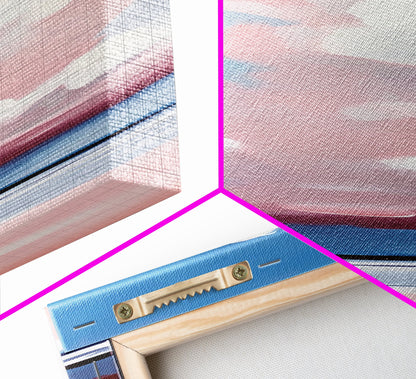 Cloudscape, Pink Sky, Soft Colors, Tranquil Atmosphere, Dreamy Home Decor, Boho Aesthetic, Bedroom Wall Art, Framed Canvas Print