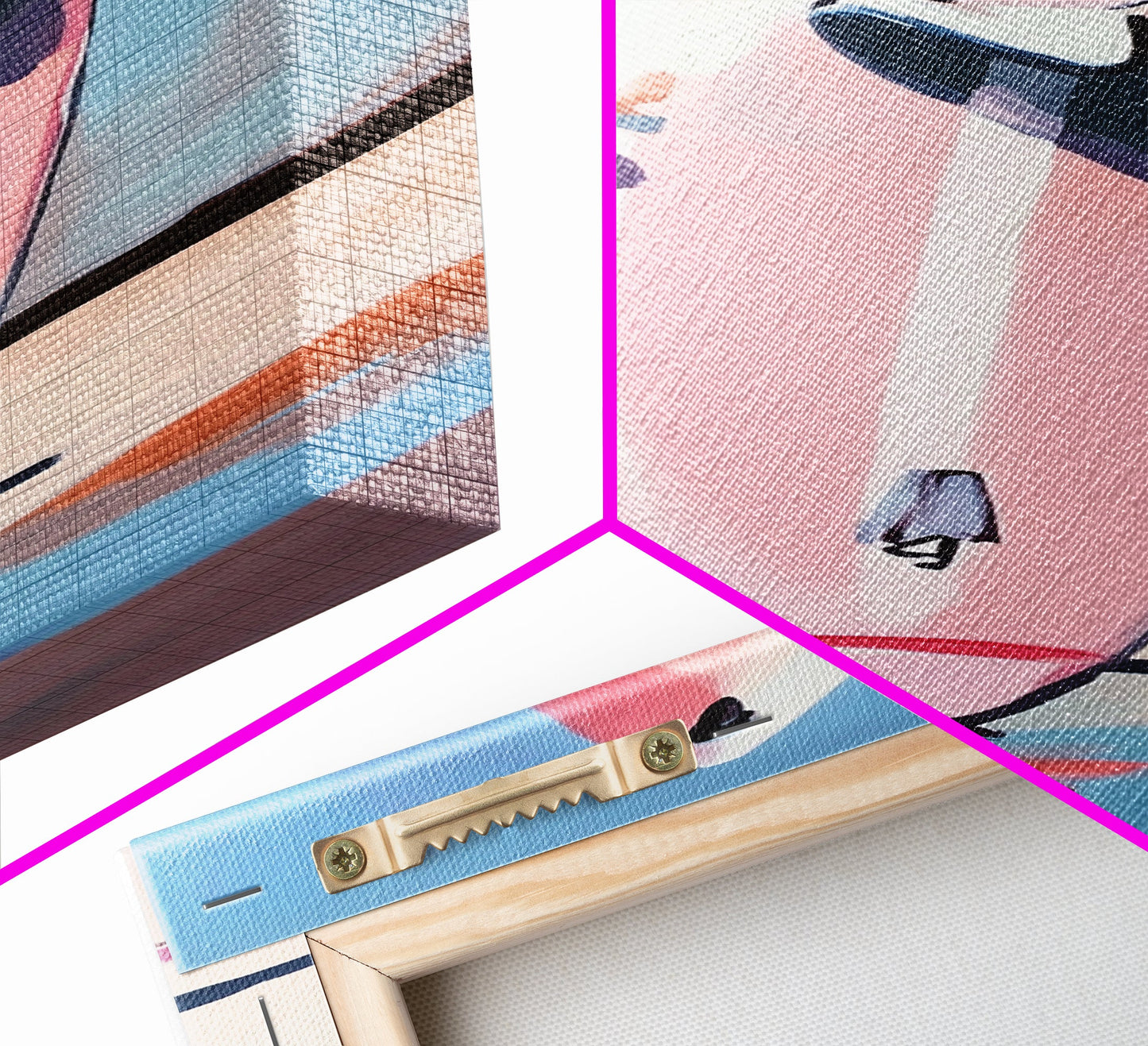 Surfbrett-Mädchen, Sommerstrand, Küstenästhetik, Leinwanddruck, Boho-Wandkunst, Minimalistisches Gemälde, Wohnzimmerdeko, Geschenk, Pastell