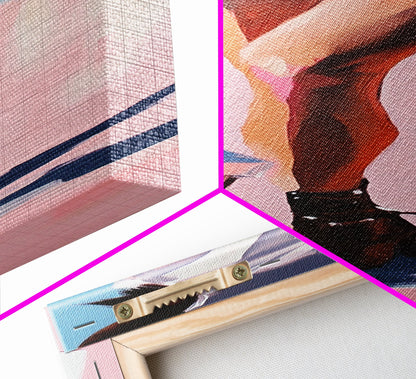 Beach Legs, Summer Vibes, Fashion Wall Art, Modern Minimalist Decor, Coastal Aesthetic, Chic Home Style, Framed Canvas Print