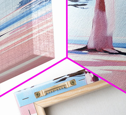 Pine Trees, Tranquil Forest, Nature Wall Art, Minimalist Tree Painting, Modern Landscape, Calm Home Decor, Framed Canvas Print