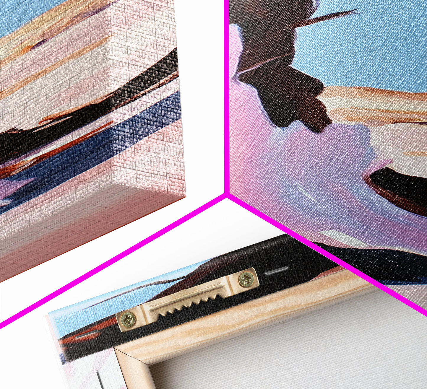 Desert Arch, Pink Sand, Minimalist Landscape, Framed Canvas Print, Boho Wall Art, Southwest Decor, Living Room Art, Nature Inspired