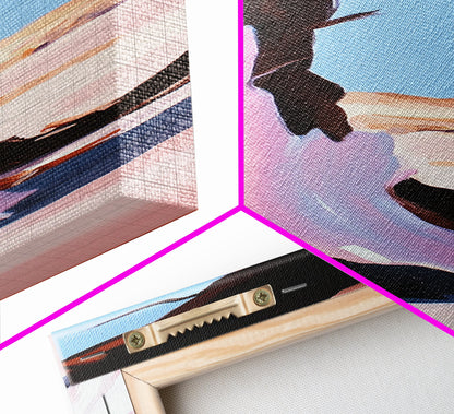 Desert Arch, Pink Sand, Minimalist Landscape, Framed Canvas Print, Boho Wall Art, Southwest Decor, Living Room Art, Nature Inspired