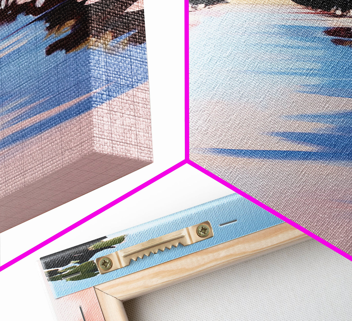 Weinbergweg, sanfte Hügel, ländliches Weinland, Leinwanddruck, naturnahe Wandkunst, elegante Landschaft, idyllische Naturszene