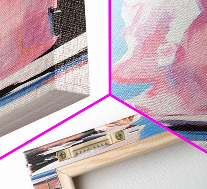 Embracing Couple, Romantic Wall Art, Beach Sunset, Minimalist Love Art, Framed Canvas Print, Dreamy Home Decor, Modern Aesthetic