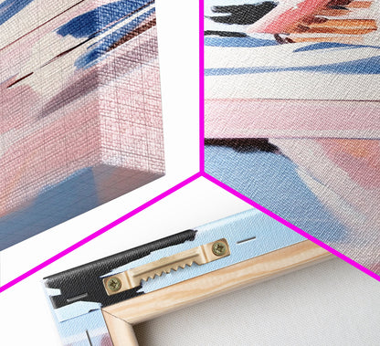 Winterhütte, verschneite Spiegelungen, gerahmter Leinwanddruck, gemütliches rustikales Wandbild, nordische Ästhetik, minimalistische Landschaft, Schlafzimmerdekoration