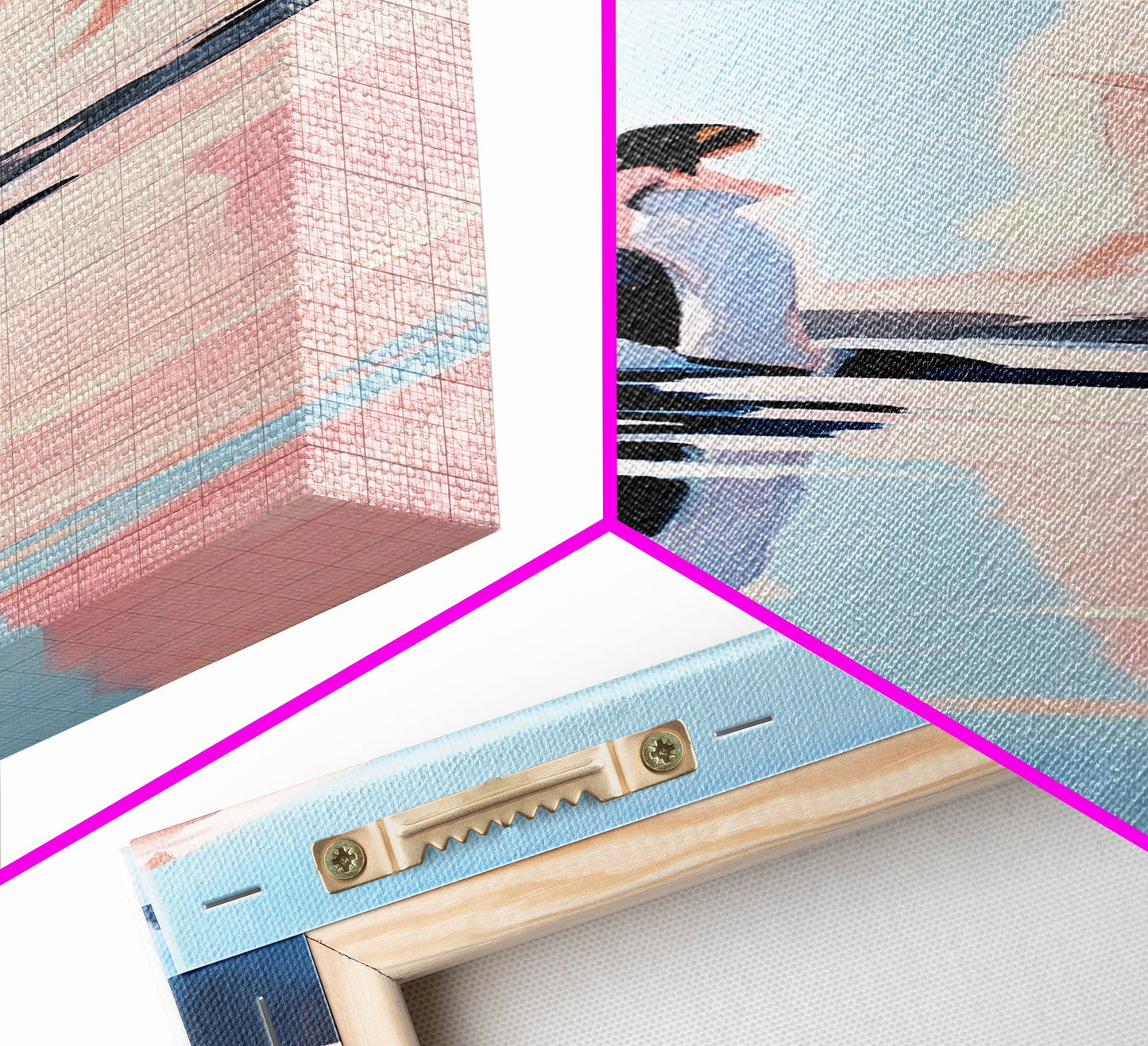 Desert Serenity, Soft Pastel Wall Art, Minimalist Landscape, Boho Art, Southwest Decor, Nature Painting, Living Room Canvas Print