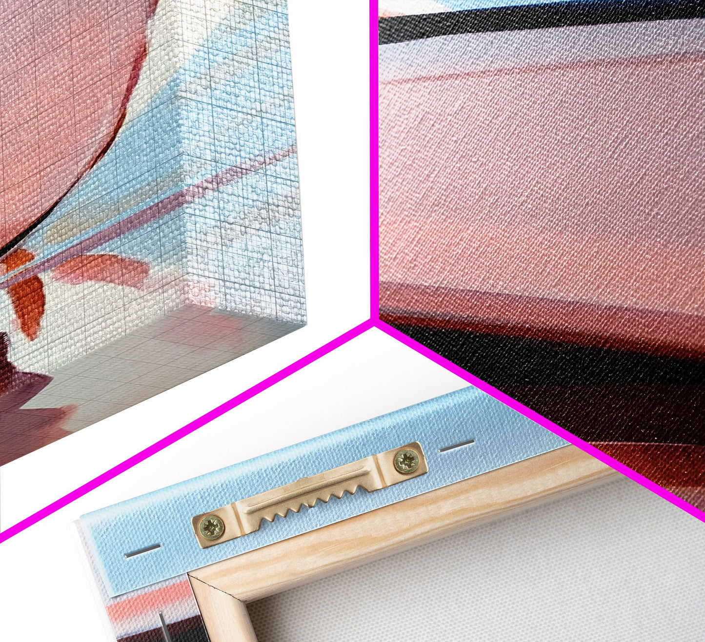 Nautical Escape, Coastal Boat Painting, Soft Pastel Seascape, Beach House Wall Decor, Minimalist Art, Living Room Framed Canvas Print