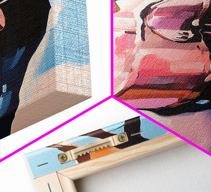 Travel in Style, Chic Handbag Painting, Modern Fashion Decor, Soft Pastel Aesthetic, Minimalist Wall Art, Elegant Home, Canvas Print