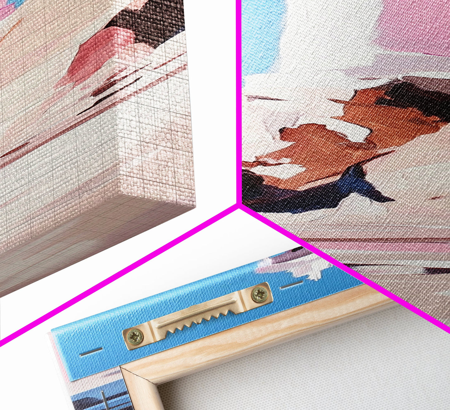 Lighthouse Art, Coastal Wall Decor, Nautical Painting, Ocean Wall Art, Minimalist Seascape, Blue Sky Print, Framed Canvas Print